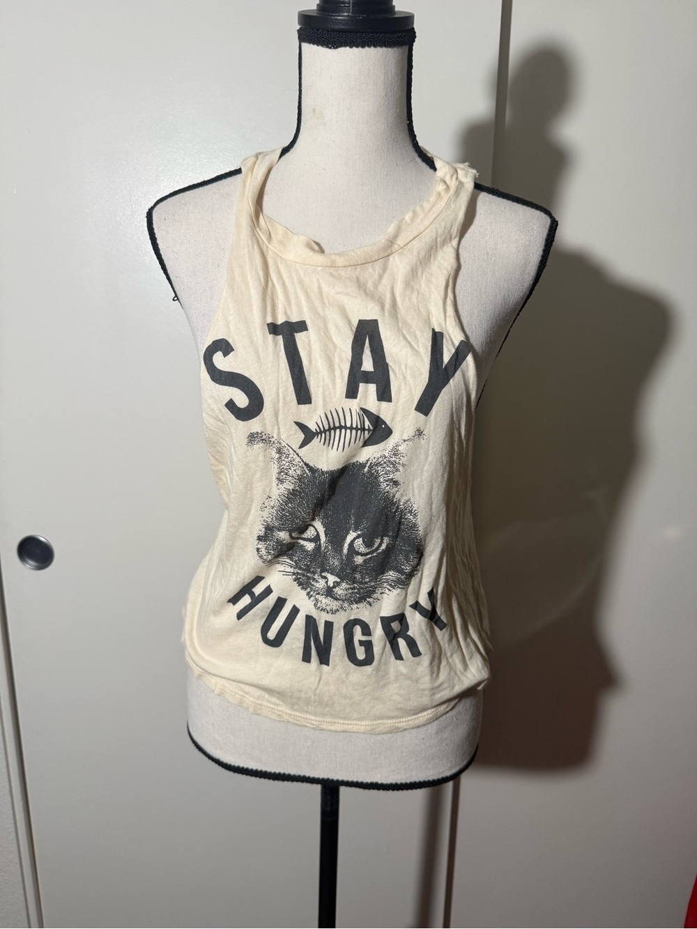 🤍🐱 Rock & Rose Classic "Stay Hungry" Tank Top 🐱🤍
